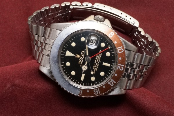 ロレックス GMTマスター Ref-1675 Radial Underline Gilt/Gloss Dial PCG Case（RS-203／1963年)の詳細写真1枚目