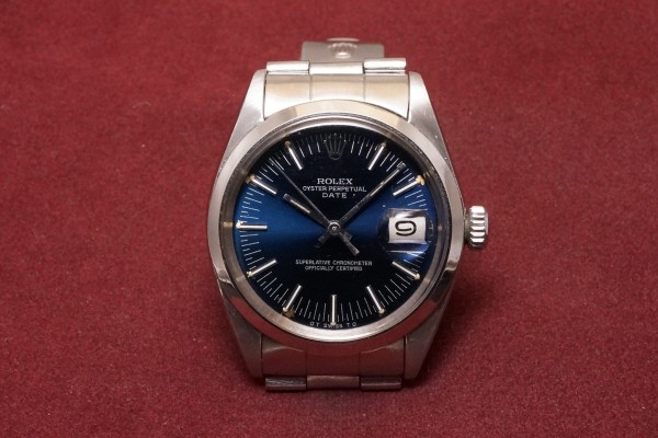 ロレックス PERPETUAL -DATE- Ref-1500 Blue Mirror Sigma Dial（RO-205／1971年)の詳細写真2枚目