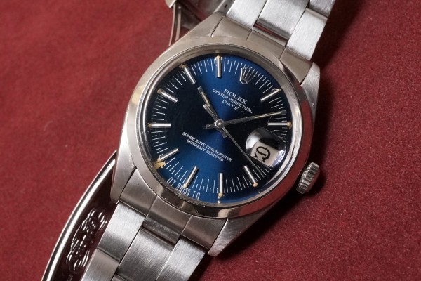 ロレックス PERPETUAL -DATE- Ref-1500 Blue Mirror Sigma Dial（RO-205／1971年)の詳細写真3枚目