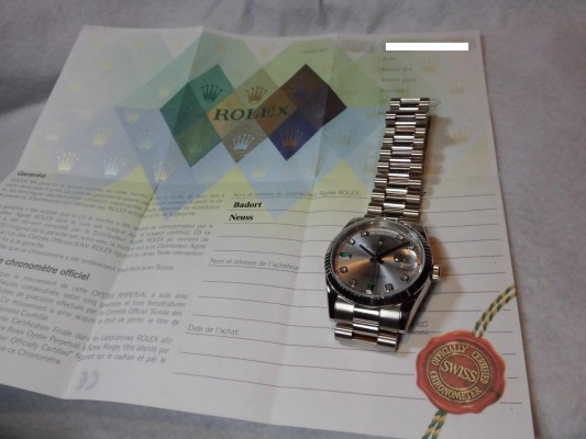 ロレックス Daydate Ref-118239  Emerald 2 Baguette Dial Sir-D（RD-29／2005年)の詳細写真7枚目