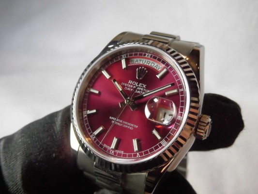 ロレックス Daydate Ref-118239 Cherry Dial Sir-D（RD-32／2005年)の詳細写真5枚目