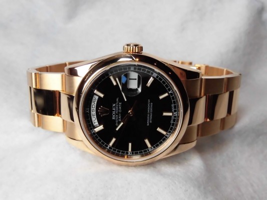 ロレックス Daydate Ref-118205 PINK GOLD BLACK DIAL Sir-D（RD-45／2005年)の詳細写真3枚目