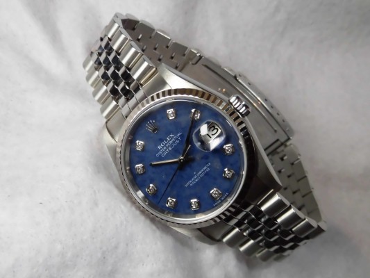 ロレックス デイトジャスト Ref-16234 Sodalite 10P Dial Ser-F（RD-54／2004年)の詳細写真1枚目