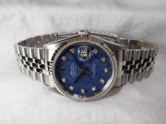 ロレックス デイトジャスト Ref-16234 Sodalite 10P Dial Ser-F（RD-54／2004年)の詳細写真3枚目