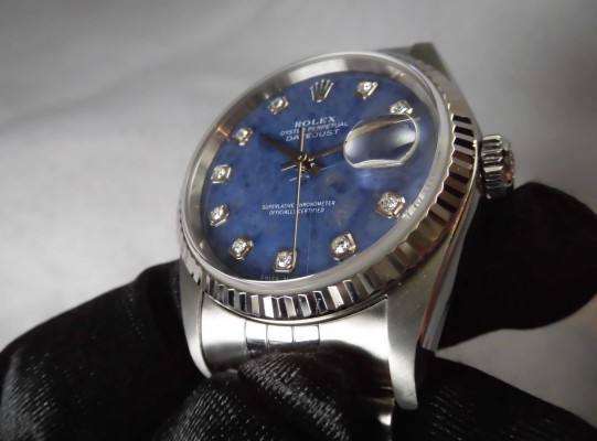 ロレックス デイトジャスト Ref-16234 Sodalite 10P Dial Ser-F（RD-54／2004年)の詳細写真4枚目