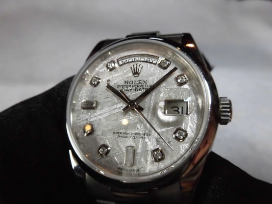 ロレックス Daydate Ref-118206 PT Meteorite Dial（RD-56／2017年)の詳細写真4枚目