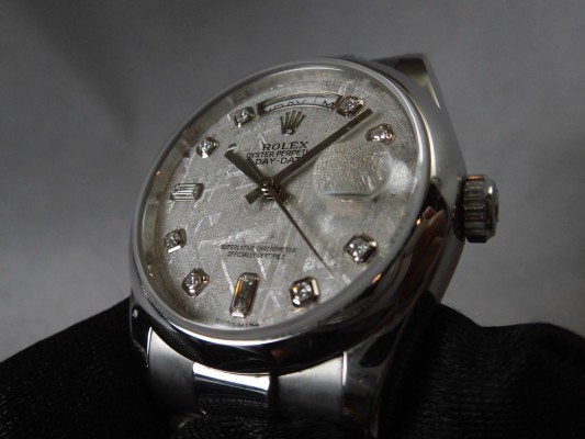 ロレックス Daydate Ref-118206 PT Meteorite Dial（RD-56／2017年)の詳細写真7枚目