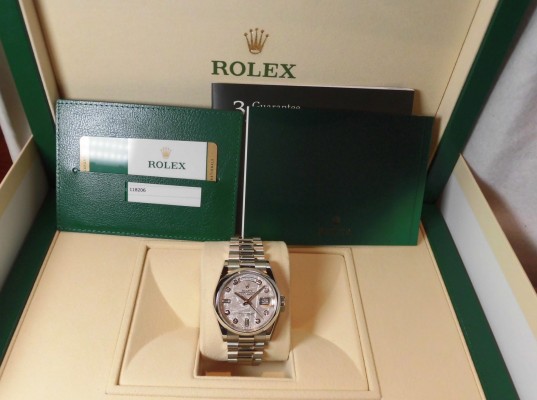 ロレックス Daydate Ref-118206 PT Meteorite Dial（RD-56／2017年)の詳細写真8枚目