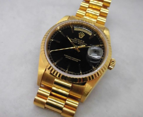 ロレックス デイデイト Ref-18238 18kyg Black Dial Ser-X（RD-64／1991年)の詳細写真2枚目