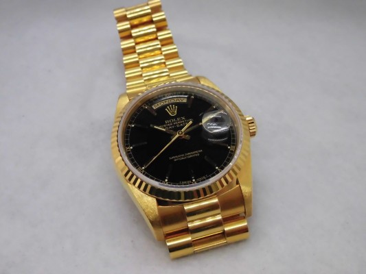 ロレックス デイデイト Ref-18238 18kyg Black Dial Ser-X（RD-64／1991年)の詳細写真5枚目