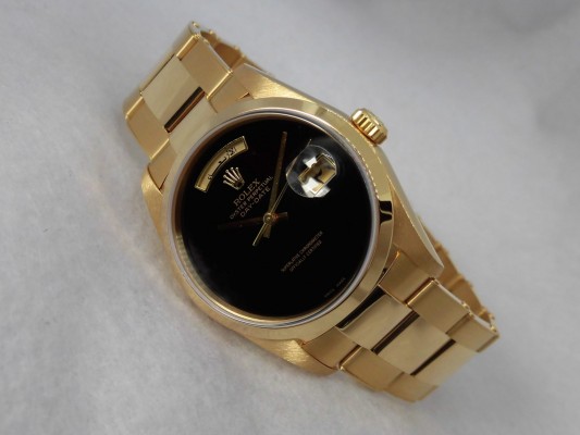 ロレックス デイデイト Ref-18208 18kyg Onyx Dial Sir-A（RD-68／1999年)の詳細写真1枚目