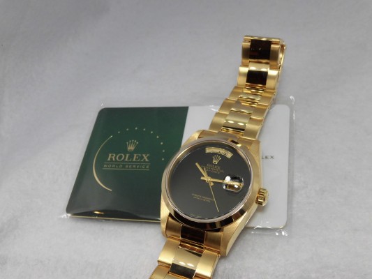 ロレックス デイデイト Ref-18208 18kyg Onyx Dial Sir-A（RD-68／1999年)の詳細写真4枚目