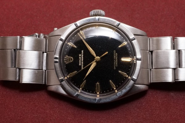 ロレックス Semi バブルバック Ref-6303 Black Gilt Dial（RO-233／1955年)の詳細写真4枚目
