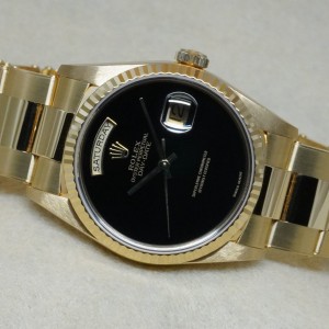 ロレックス デイデイト 18238 18KYG ONYX DIAL Sir-W