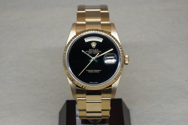 ロレックス デイデイト 18238 18KYG ONYX DIAL Sir-W（RD-94／1995年)の詳細写真2枚目