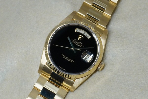 ロレックス デイデイト 18238 18KYG ONYX DIAL Sir-W（RD-94／1995年)の詳細写真3枚目