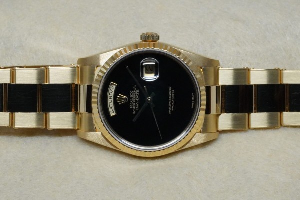 ロレックス デイデイト 18238 18KYG ONYX DIAL Sir-W（RD-94／1995年)の詳細写真4枚目