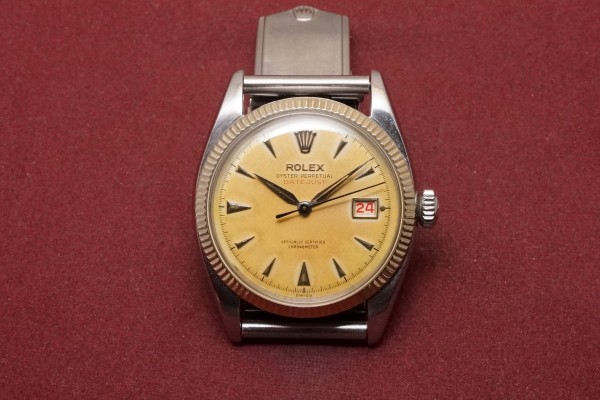 ロレックス デイトジャスト Ref-6305-1 Orange Aging Dial（RO-234／1955年)の詳細写真3枚目
