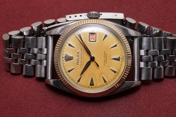 ロレックス デイトジャスト Ref-6305-1 Orange Aging Dial（RO-234／1955年)の詳細写真5枚目