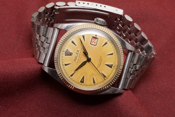 ロレックス デイトジャスト Ref-6305-1 Orange Aging Dial（RO-234／1955年)の詳細写真1枚目