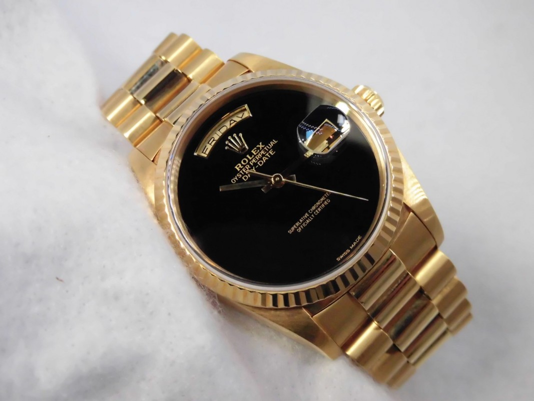 ロレックス デイデイト Ref-18238 18kyg Onyx Dial Ser-S(RD-73/1994年)