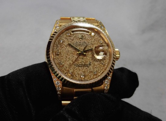 ロレックス デイデイト Ref-18338 Fossil Dial（RD-78／1995年)の詳細写真6枚目