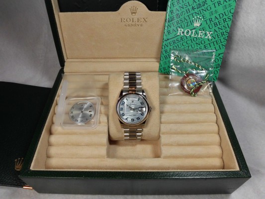 ロレックス デイデイト Ref-118206 PT ICE BLUE Roman Dial（RD-84／2001年)の詳細写真9枚目