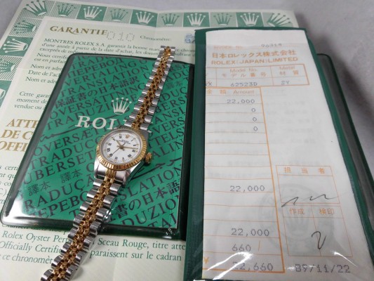 レディース ロレックス Ref.67193  Roman Dial SS/YG（LR-65／1986年)の詳細写真8枚目