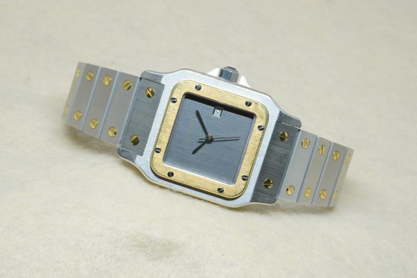 カルティエ SANTOS GALBEE DATE LM SS/YG 2961 GHOST DIAL（10／1980s)の詳細写真1枚目
