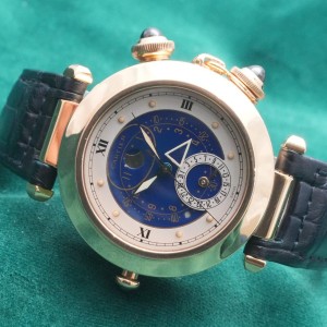 カルティエ PASHA ALARM MOON AND DATE QUARZ REF.30011