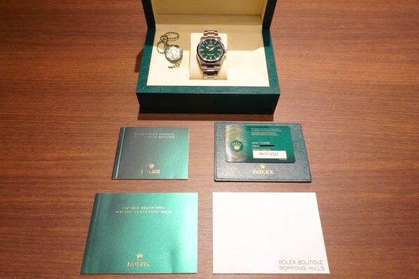 ロレックス OYSTER PERPETUAL Ref-126000 GREEN DIAL（RD-109／2022年)の詳細写真8枚目