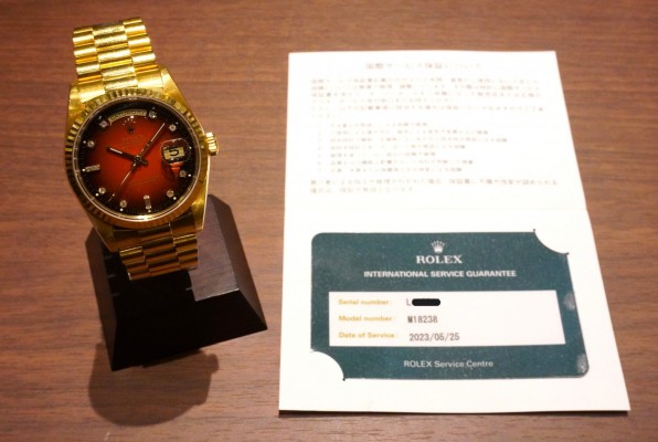 ロレックス デイデイト Ref-18238 Red Gradation Dial Ser-L（RD-115／1989年)の詳細写真11枚目