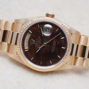 ロレックス デイデイト Ref-18238 WALNUT DIAL GUARANTEE&BOX Ser-X