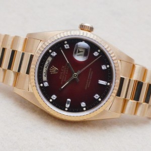 ロレックス デイデイト Ref-18038 BURGUNDY DIAL