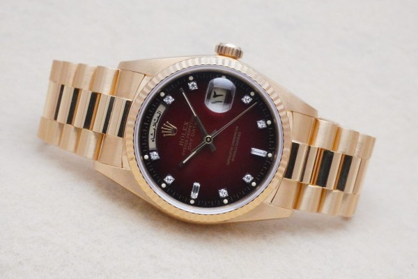 ロレックス デイデイト Ref-18038 BURGUNDY DIAL（RD-119／1986年)の詳細写真1枚目