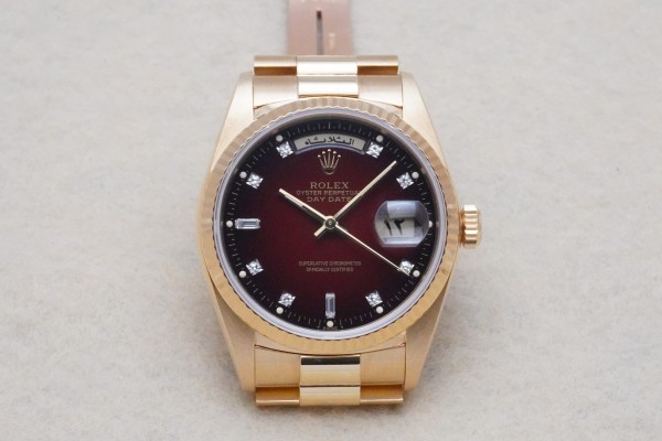 ロレックス デイデイト Ref-18038 BURGUNDY DIAL（RD-119／1986年)の詳細写真2枚目