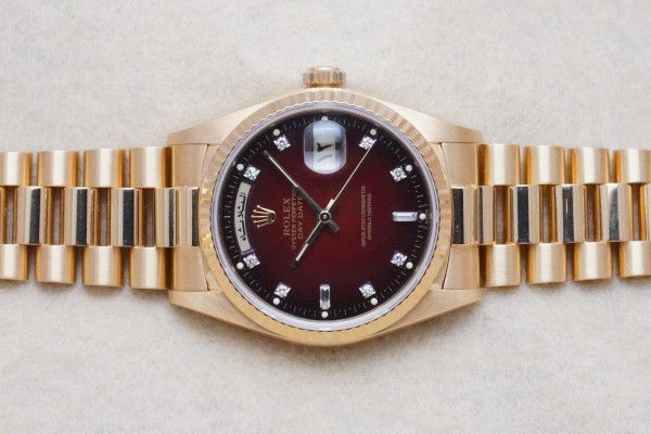 ロレックス デイデイト Ref-18038 BURGUNDY DIAL（RD-119／1986年)の詳細写真4枚目