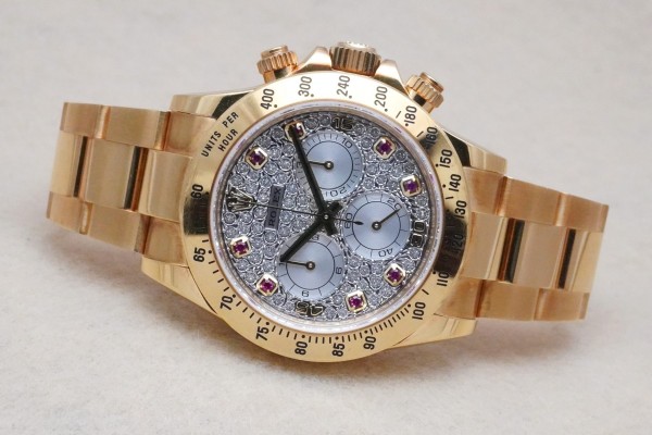 ロレックス  デイトナ Ref-116528 PAVE DIAMOND DIAL GUARANTEE（RD-121／ランダムシリアル（2014年販売）)の詳細写真1枚目