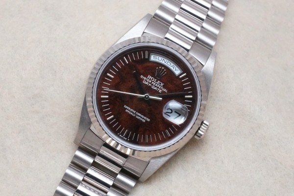 ロレックス デイデイト Ref-18239 WALNUT DIAL GUARANTEE Ser-W（RD-122／1995年)の詳細写真3枚目