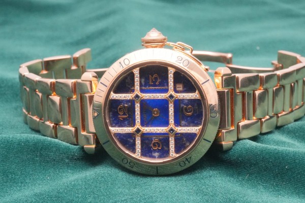 カルティエ PASHA LAPIS LAZULI DIAL DIAMOND GRID 1023（23／1990s)の詳細写真3枚目