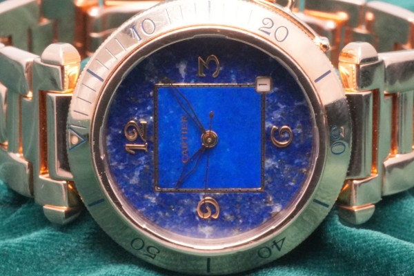 カルティエ PASHA LAPIS LAZULI DIAL DIAMOND GRID 1023（23／1990s)の詳細写真8枚目