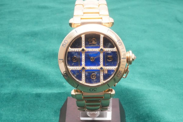 カルティエ PASHA LAPIS LAZULI DIAL DIAMOND GRID 1023（23／1990s)の詳細写真2枚目