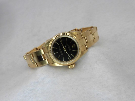 レディース ロレックス Ref.67198  Black Dial 18KYG（LR-75／1996年)の詳細写真2枚目