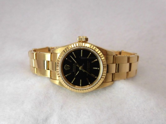 レディース ロレックス Ref.67198  Black Dial 18KYG（LR-75／1996年)の詳細写真3枚目