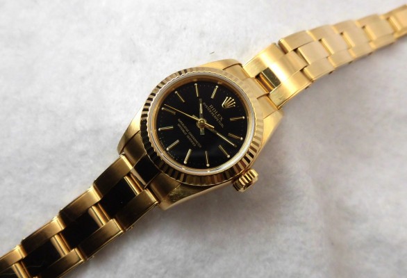 レディース ロレックス Ref.67198  Black Dial 18KYG（LR-75／1996年)の詳細写真5枚目