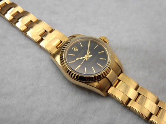 レディース ロレックス Ref.67198  Black Dial 18KYG（LR-75／1996年)の詳細写真6枚目