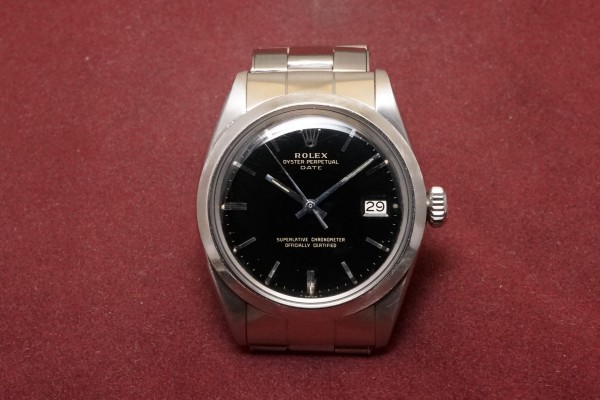 ロレックス  OYSTER PERPETUAL DATE Ref-1500 Gilt Gloss Dial（RO-285／1967年)の詳細写真2枚目