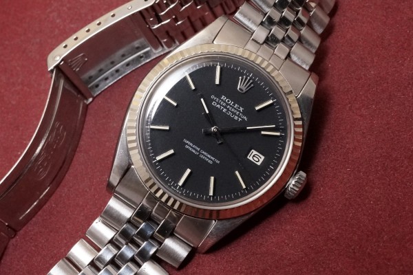 ロレックス デイトジャスト Ref-1601 Black Confetti Dial（RO-299／1970年)の詳細写真3枚目