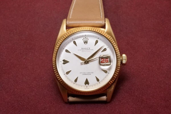 ロレックス デイトジャスト Ref-6305 Red デイトジャスト Dial（RO-301／1955年)の詳細写真2枚目