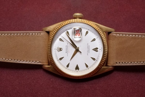 ロレックス デイトジャスト Ref-6305 Red デイトジャスト Dial（RO-301／1955年)の詳細写真4枚目